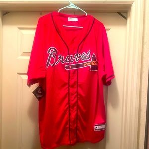 ATLANTA BRAVES RONALD ACUNA  Baseball JERSEY Red New 2XL Ronald Acuna Jr #13